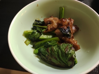 子供が喜ぶ(^^)鶏もも肉と小松菜の甘辛炒め♪