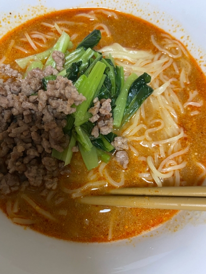 市販のラーメンスープで作る坦々麺