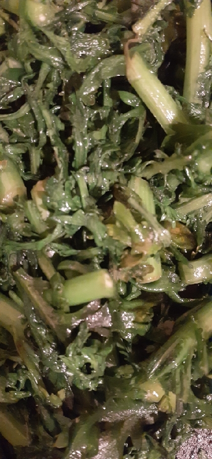 モリモリ食べられる★春菊のにんにく炒め（蒜蓉茼蒿）