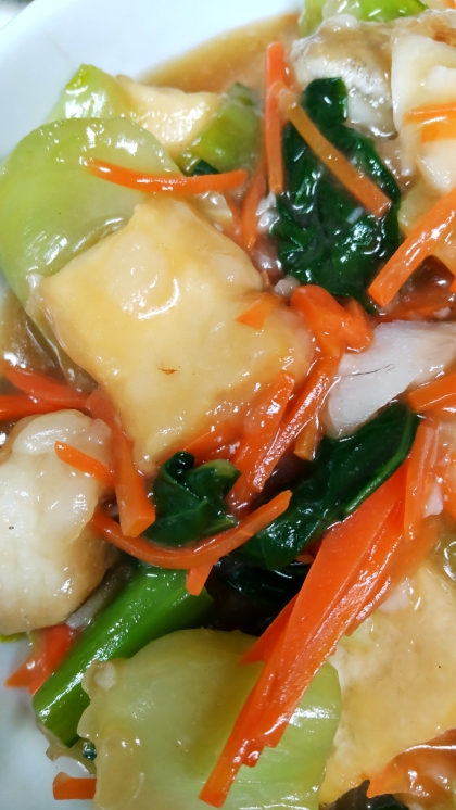 お魚でもボリューム満点♡たらと青梗菜の中華あんかけ
