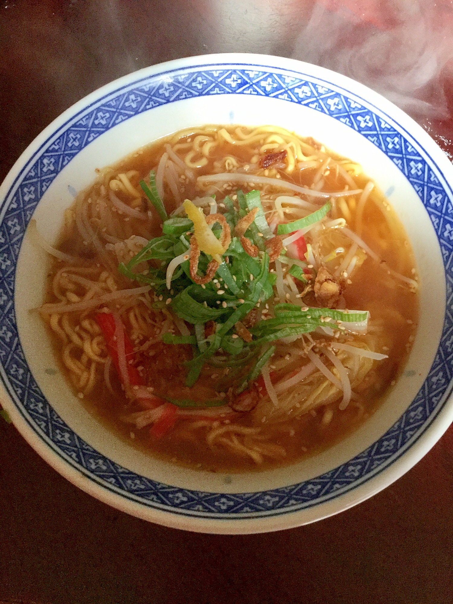 フライドオニオン入り☆カニカマの味噌ラーメン！