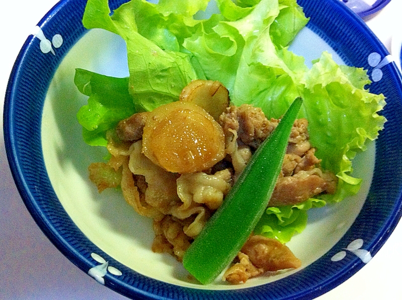 豚肉の新生姜焼き  野菜添え