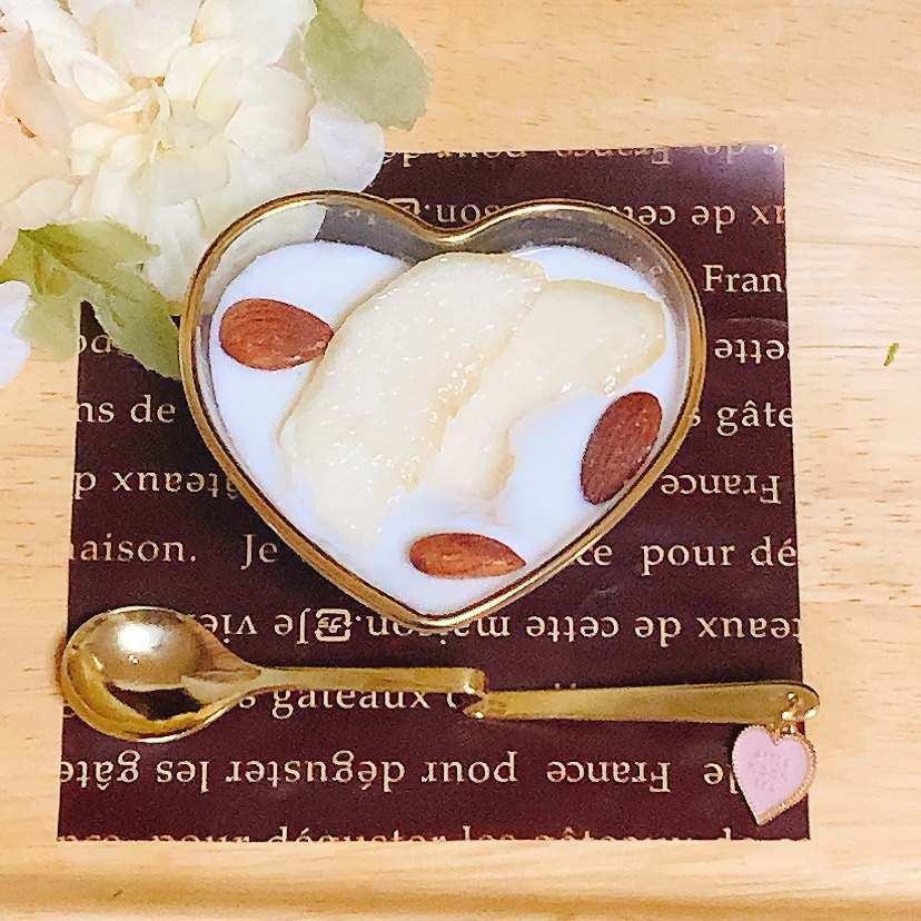 ラフランスアーモンド♪ヨーグルト（or梨）