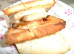 カリカリ食パンのバニラチョコおやつ