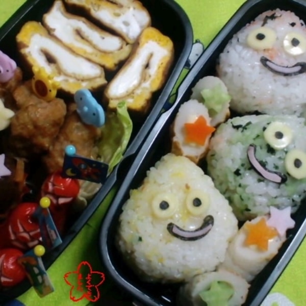 ふりかけおにぎりでキャラ弁 レシピ 作り方 By Milk Mama 楽天レシピ ふりかけおにぎりでキャラ弁 レシピ 作り方 By Milk Mama 楽天レシピ