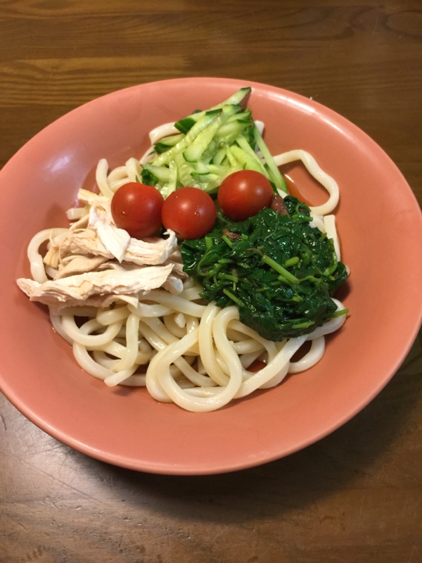 モロヘイヤの冷やしうどん