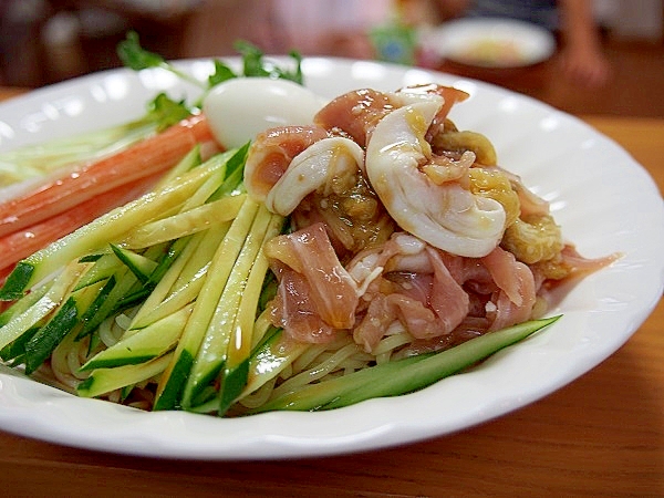 焼きナスと生ハムのお浸し