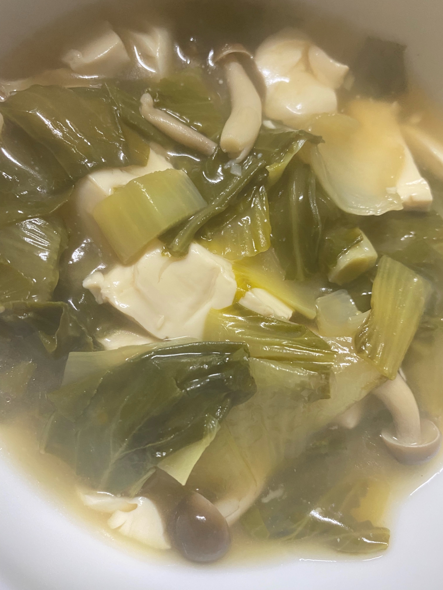 青梗菜と豆腐のトロトロスープ