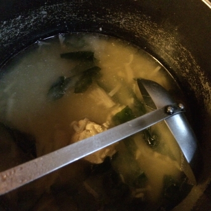 お味噌汁、朝ごはんのお供にピッタリでした。
ごちそうさまでした！