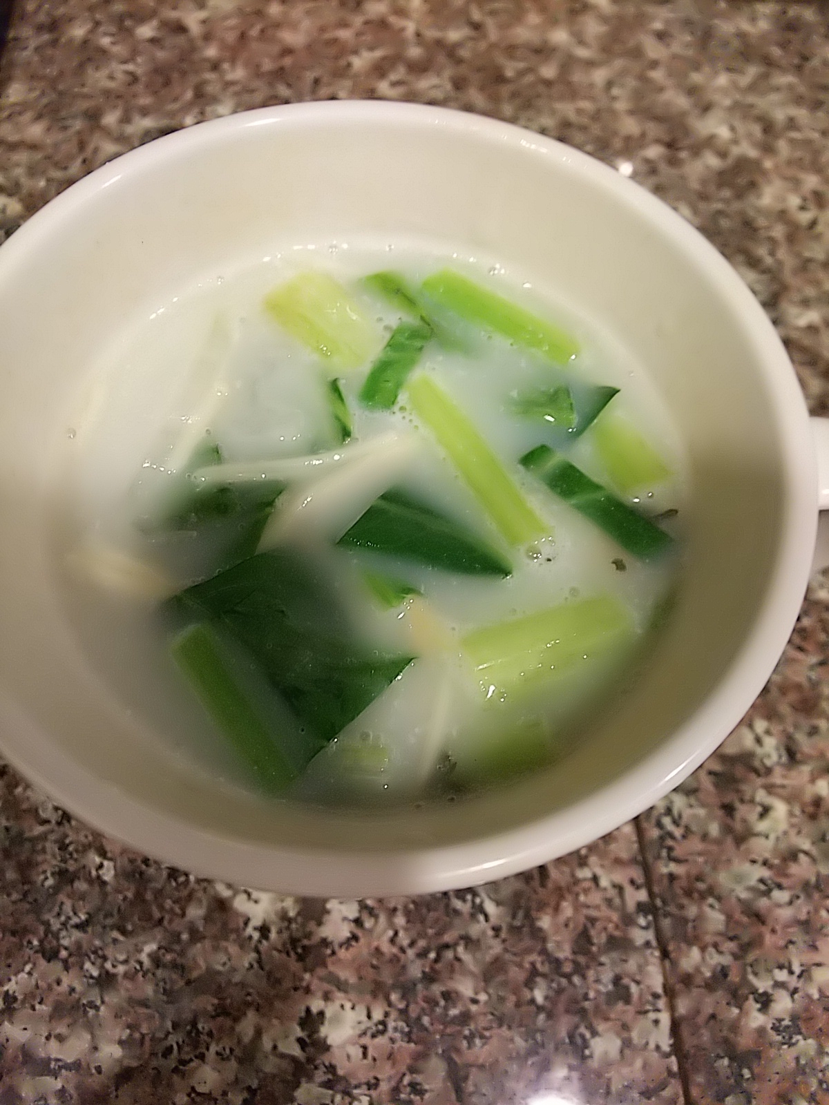 小松菜とコーンの高麗人参白湯スープ レシピ 作り方 By 櫻井愛 楽天レシピ