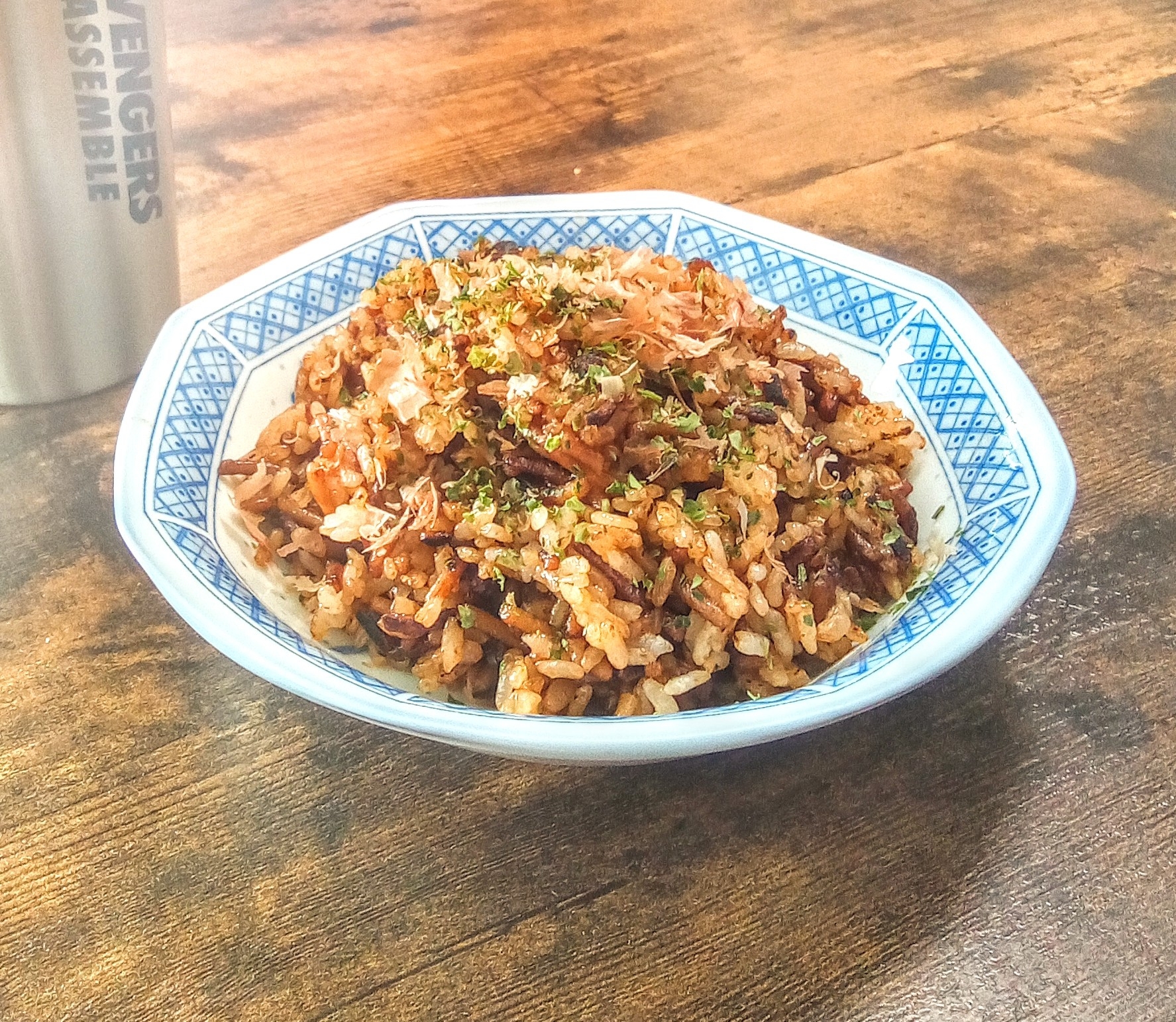 残った焼きそばDeそばめし♫