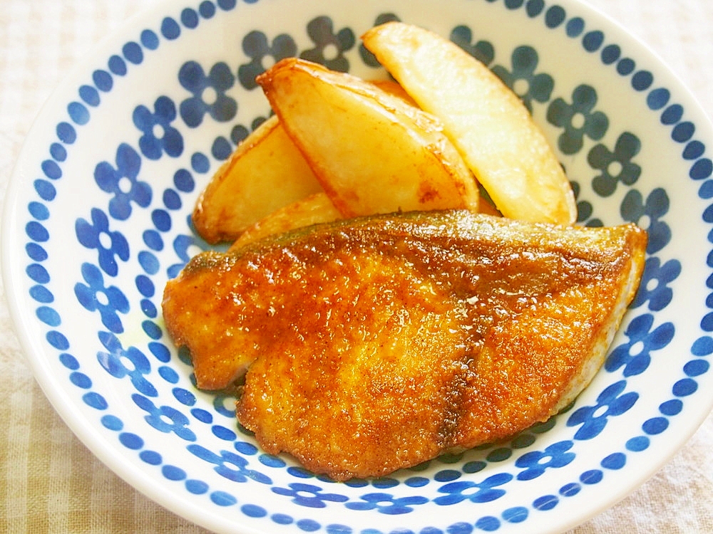 ぶりのカレー粉焼き♪スパイシーで美味♪