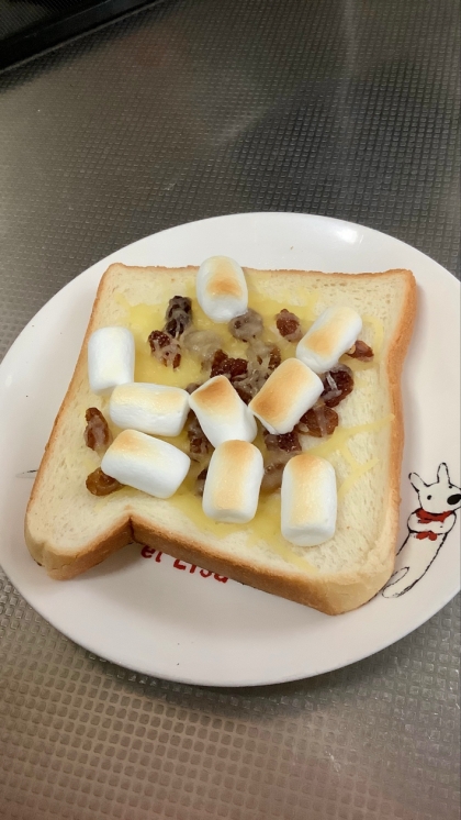 朝食♩とろ～りマシュくるみトースト