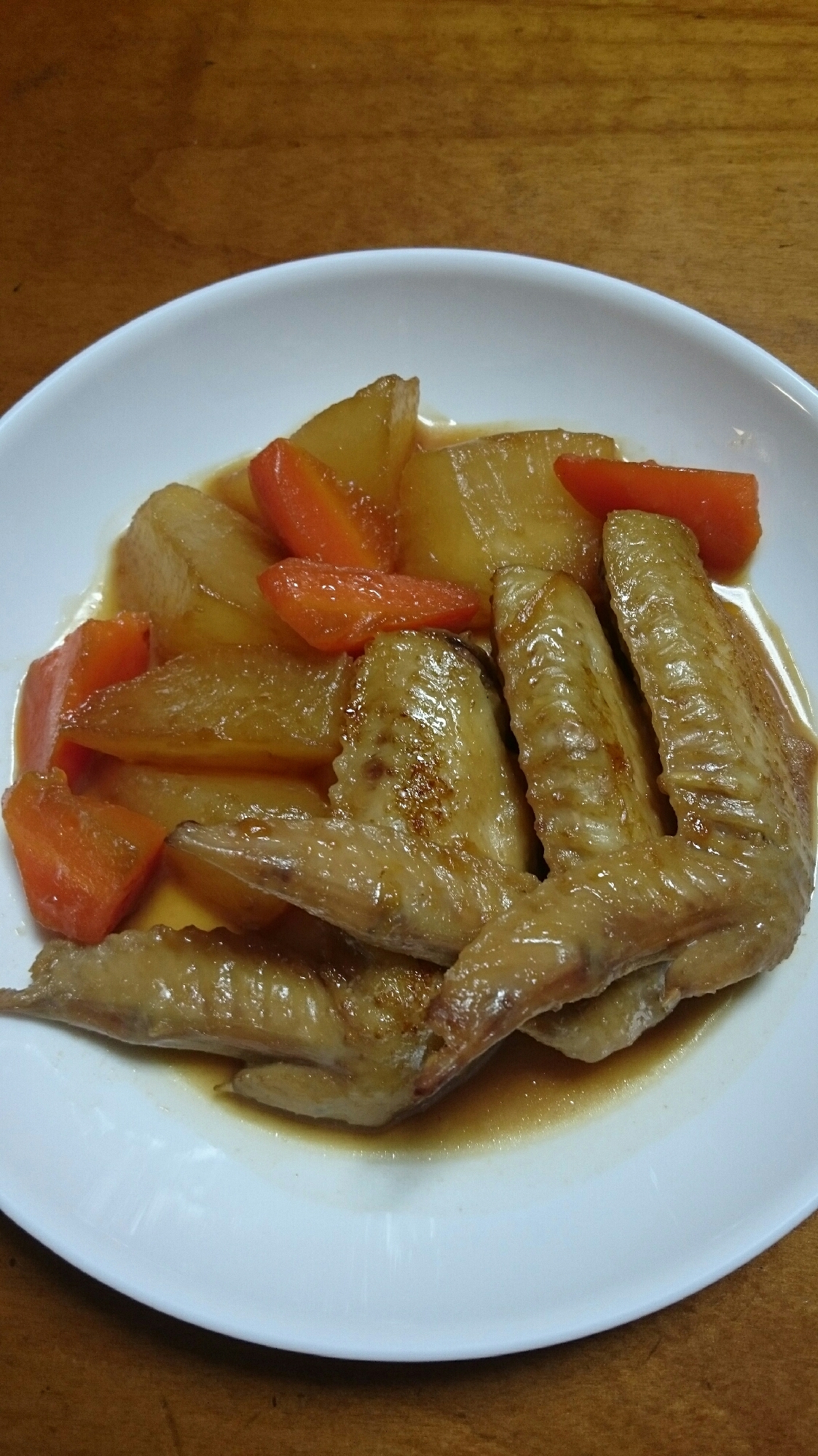 手羽先と大根の甘辛煮