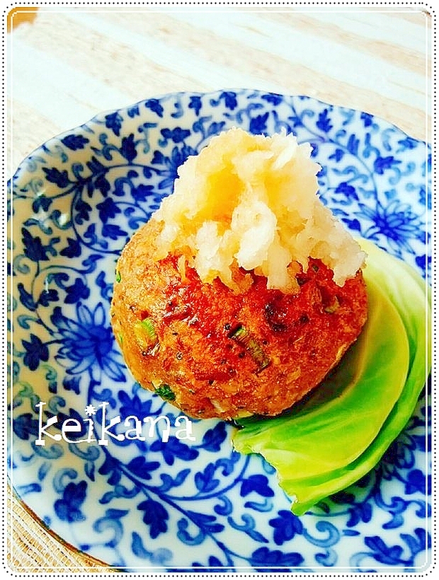 超簡単☆いかなごの釘煮で豆腐ハンバーグ♡