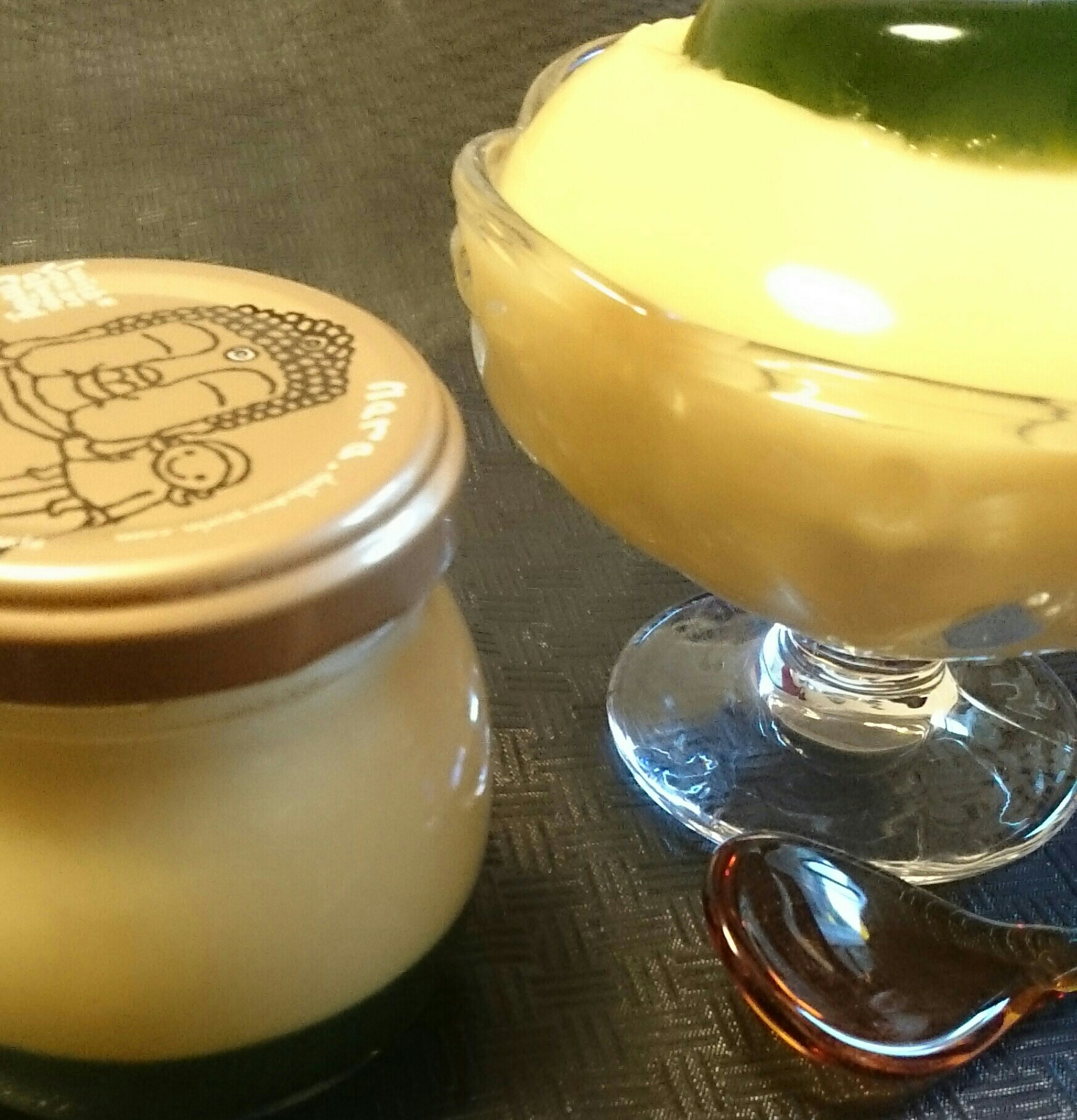 ほうれん草の濃厚かぼちゃプリン