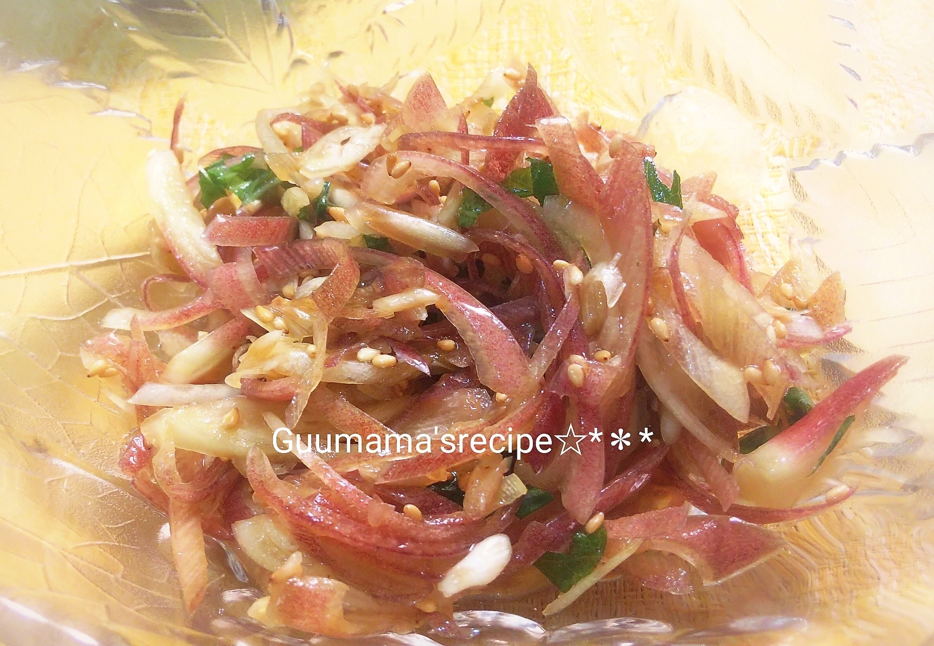 刻んで和えるだけ♡みょうがと大葉のごま油和え