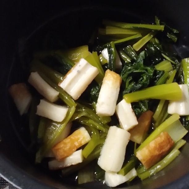 小松菜と竹輪の煮物