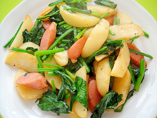 じゃがいもとほうれん草のオイスター炒め レシピ 作り方 By Mint74 楽天レシピ