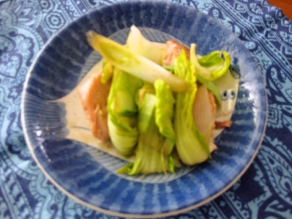 野菜と鮭の旨味たっぷりでとても美味しかったです(๑´ڡ`๑)ねぎと白菜が柔らかかったー！また作ります！ごちそうさまでしたー。