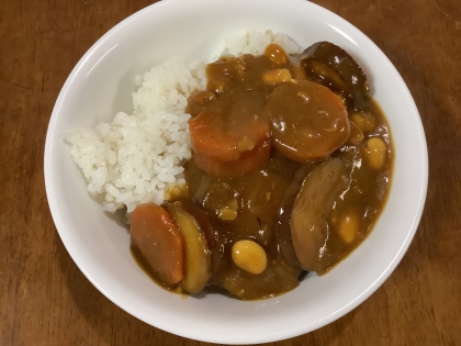 薩摩芋ピーマン人参南瓜の野菜カレー