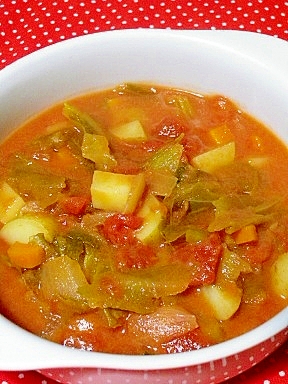 春野菜のトマトミルクスープ