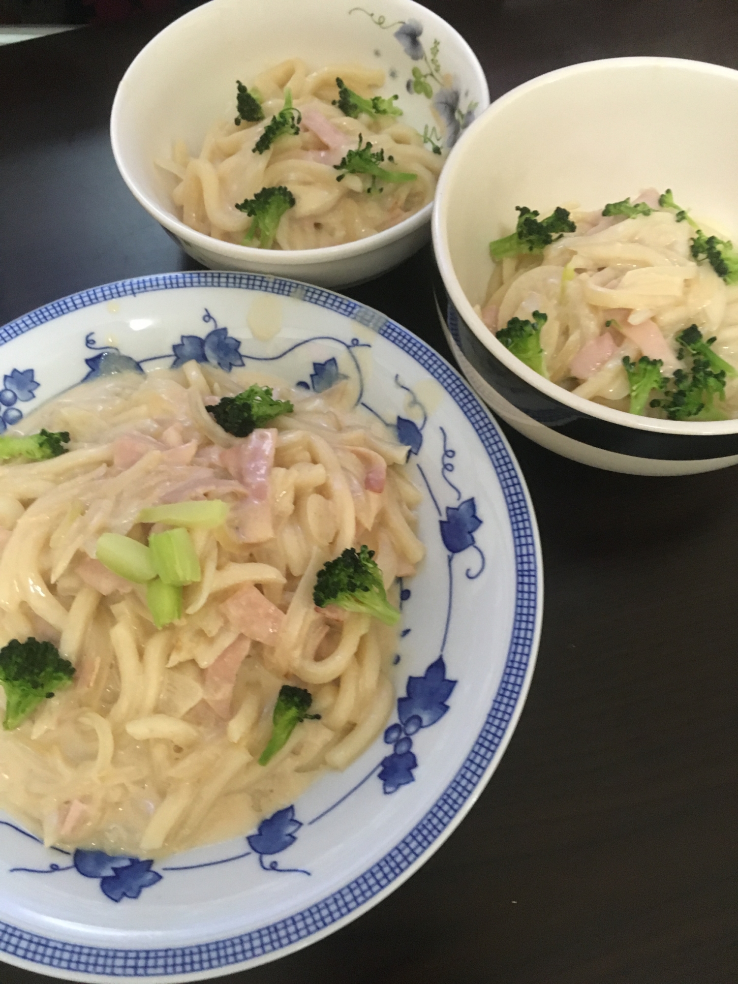 子供も大好き味噌ボナーラうどん☆