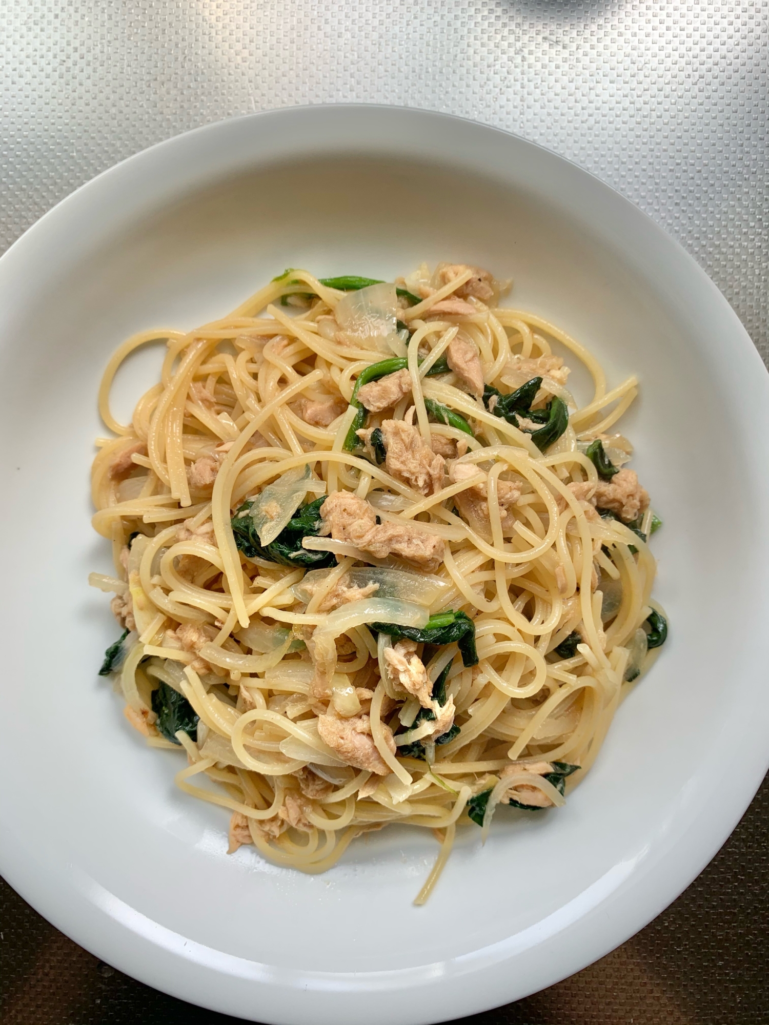 ツナとほうれん草の和風パスタ