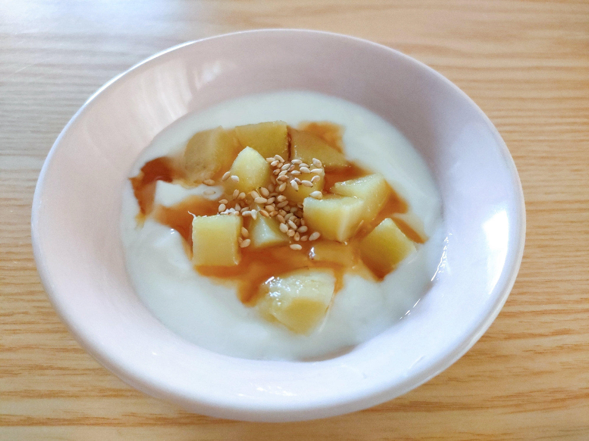焼き芋リメイク☆さつま芋と黒蜜のヨーグルトデザート