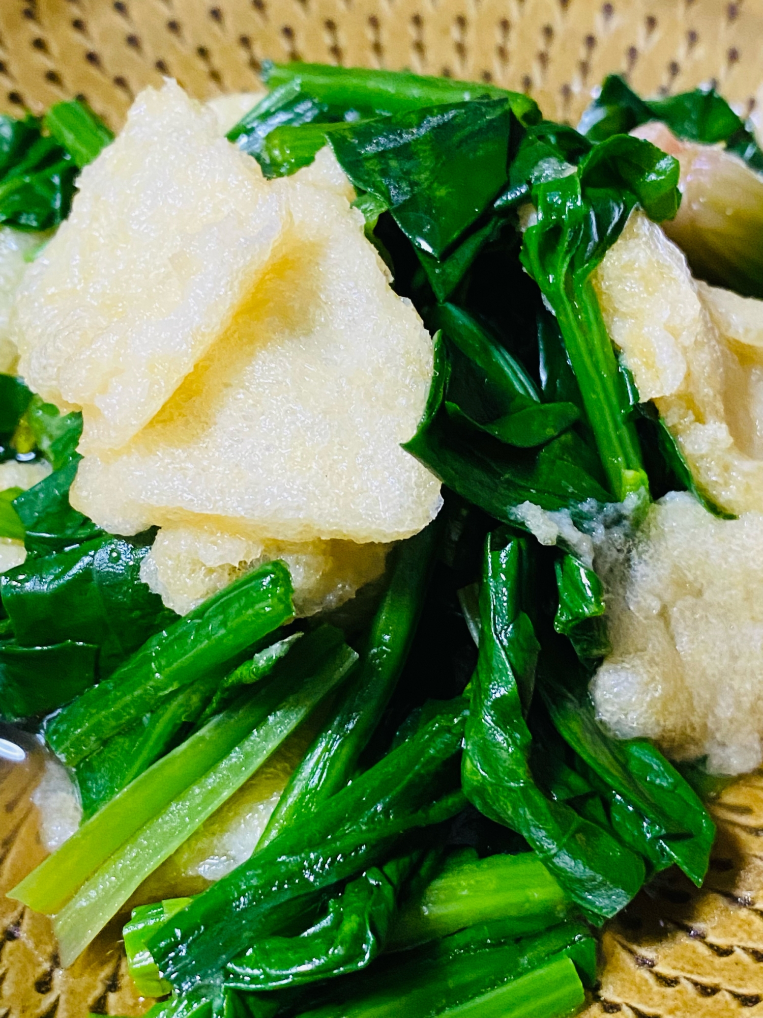 ほうれん草と松山あげのおひたし