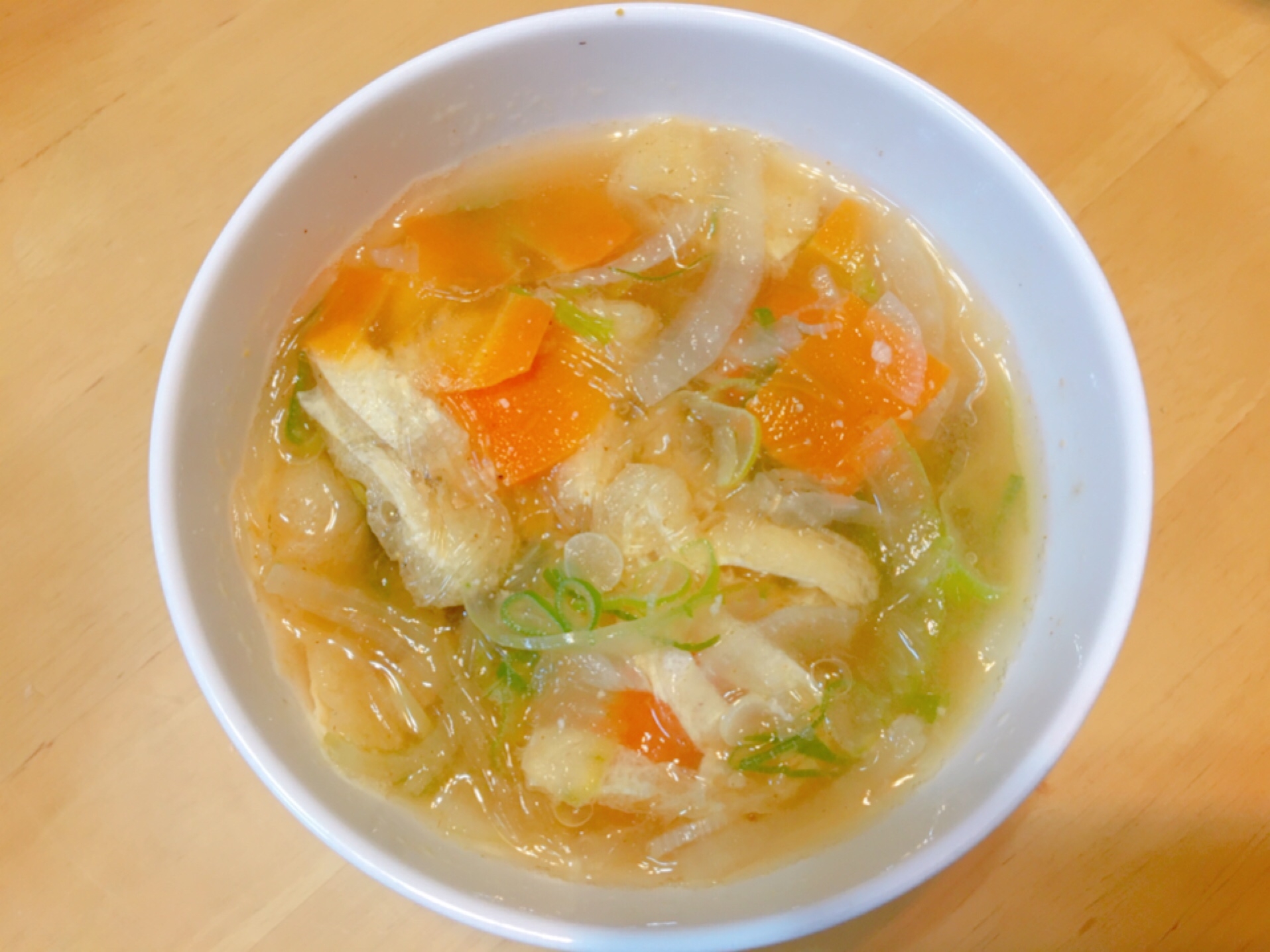 プチプチ海藻麺の味噌汁✰