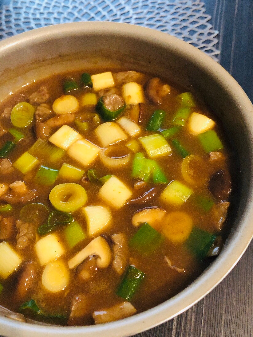 牛肉と椎茸とねぎのカレー