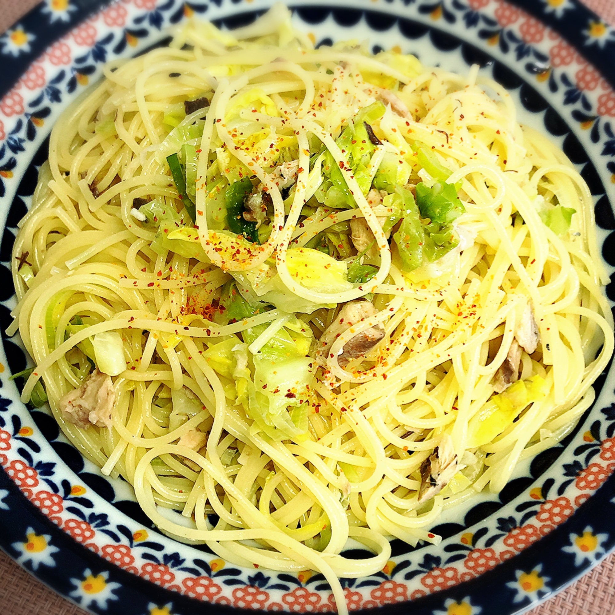 サバ缶で☆簡単オイルパスタ