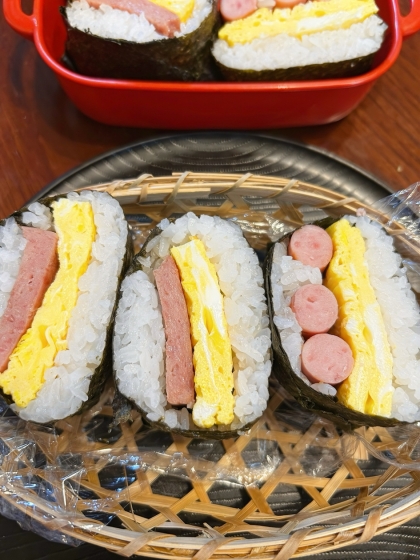 【お弁当に】スパムおにぎり