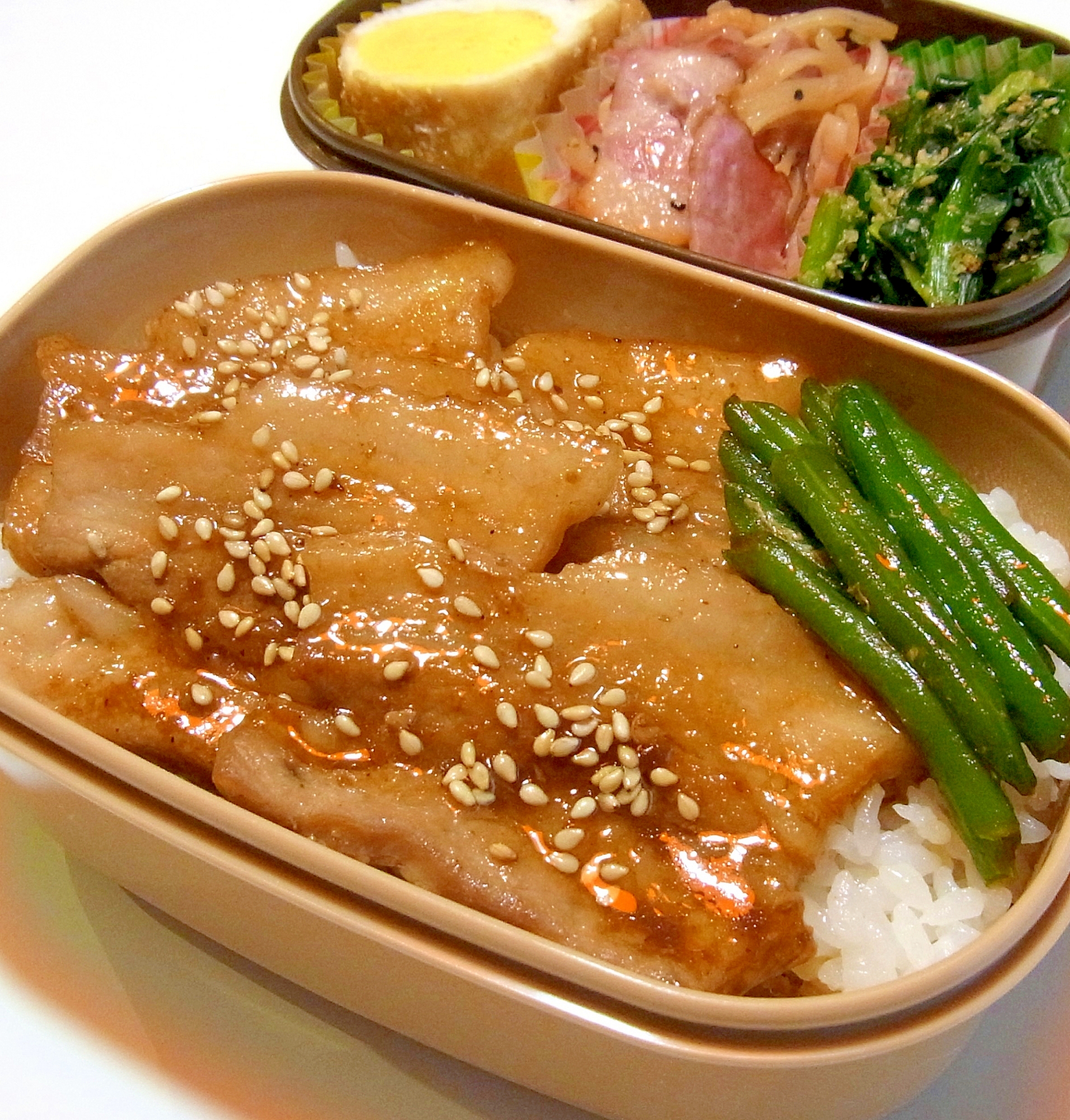 焼肉のたれで簡単 豚ばら丼弁当 レシピ 作り方 By メリッコ 楽天レシピ 焼肉のたれで簡単 豚ばら丼弁当 レシピ 作り方 By メリッコ 楽天レシピ