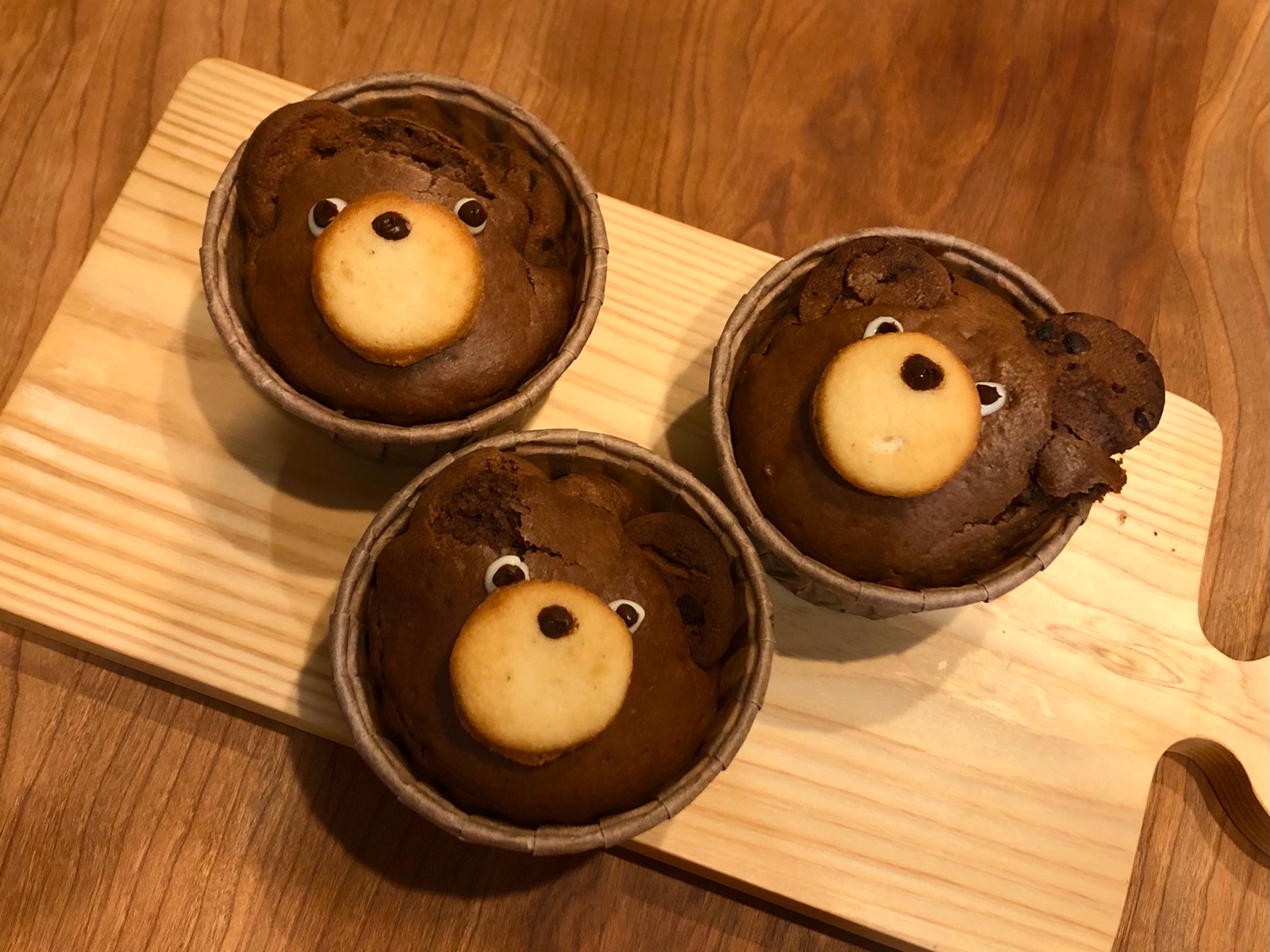 バターなしで簡単♡クマフィン