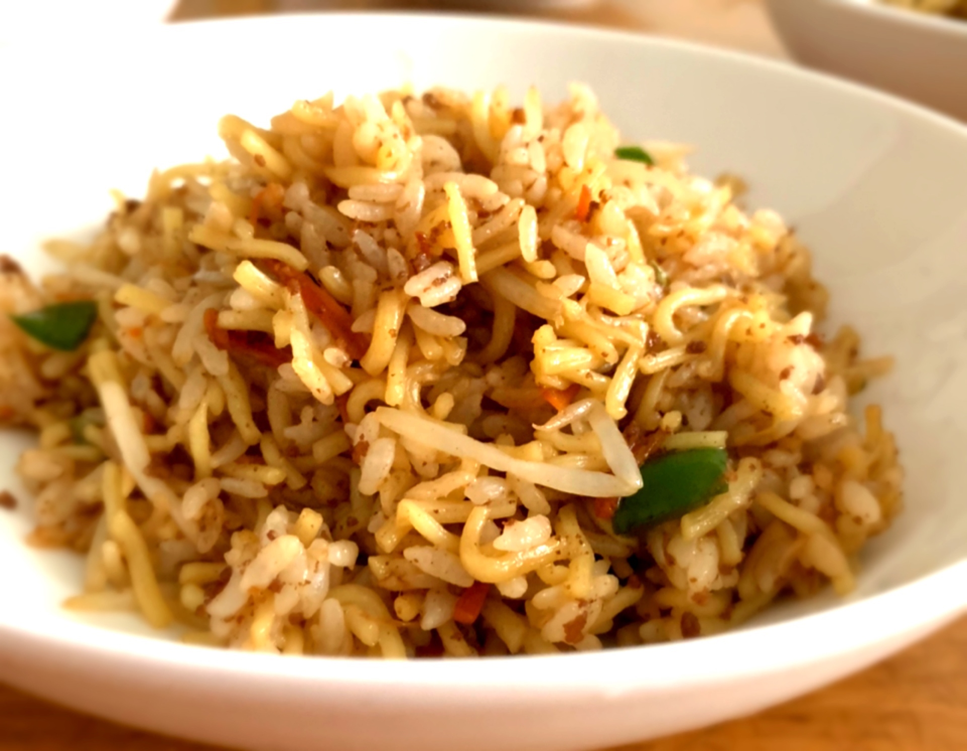 3人前の焼きそばを4人前のそばめしに♡