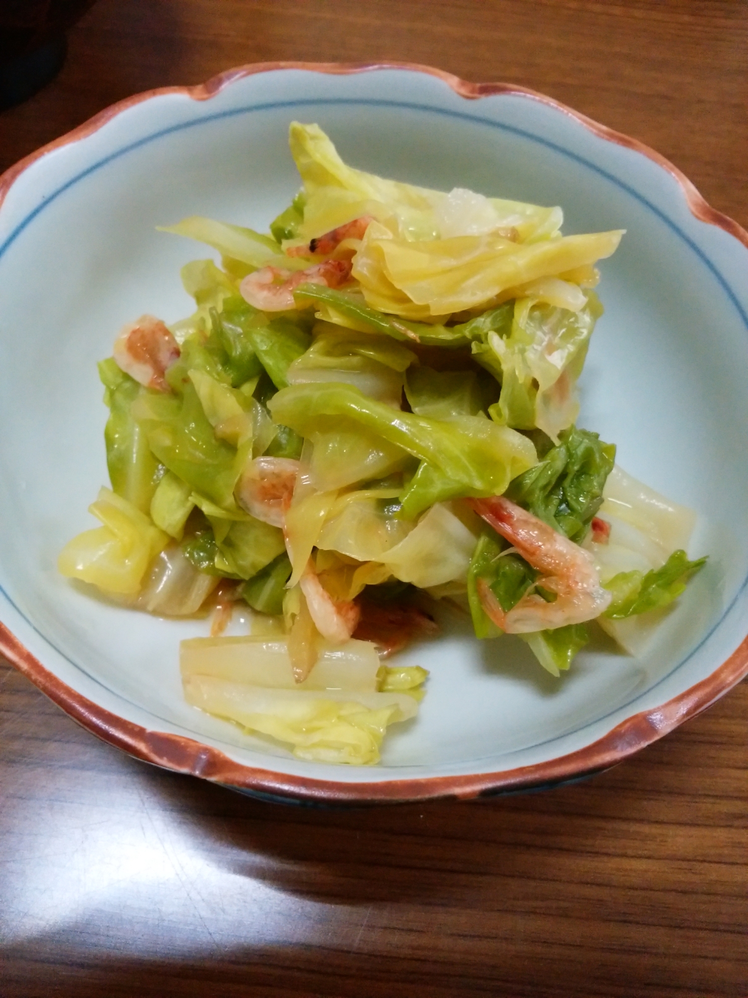 春キャベツとエビのお浸し