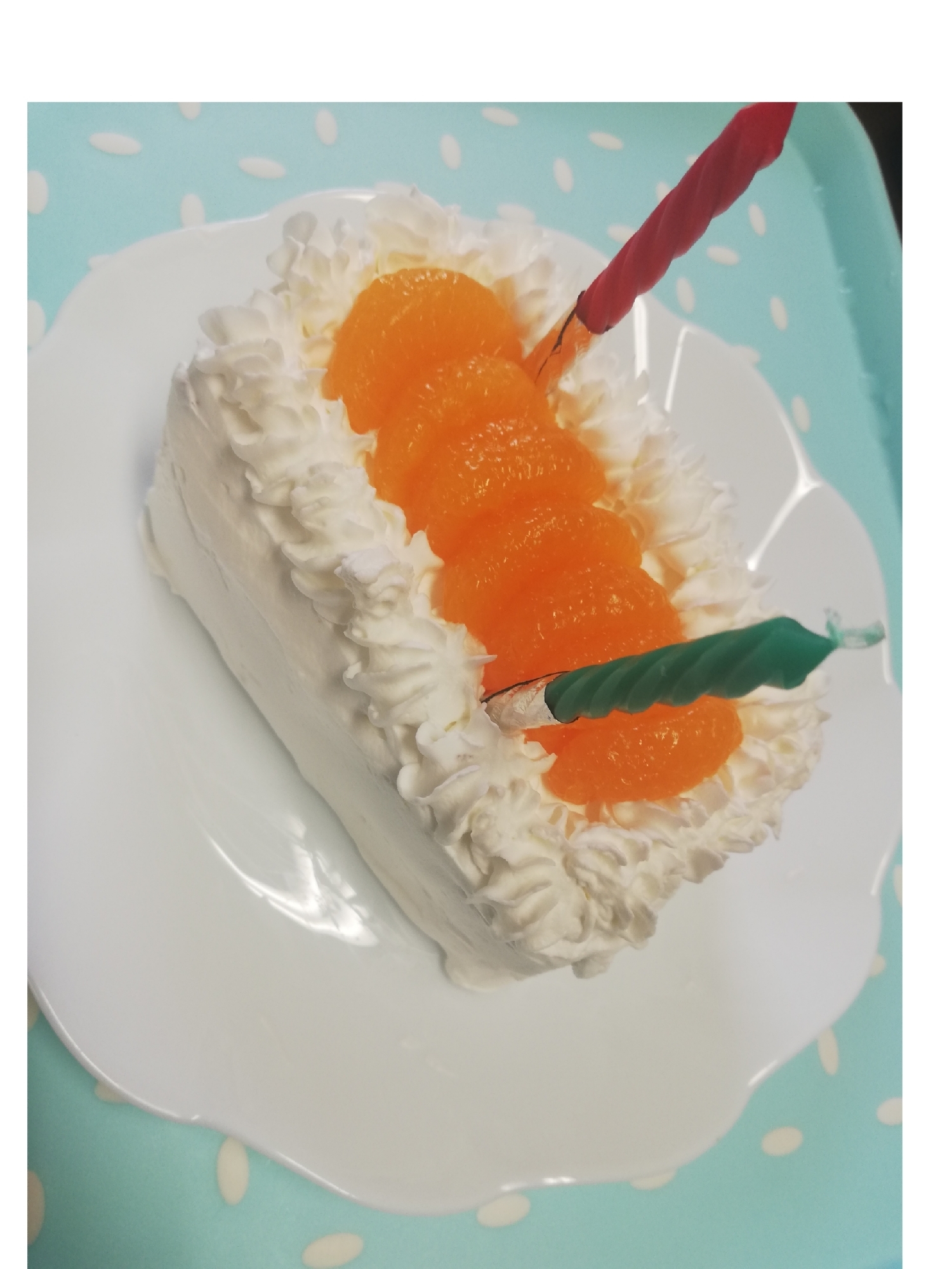 カステラで誕生日ケーキ