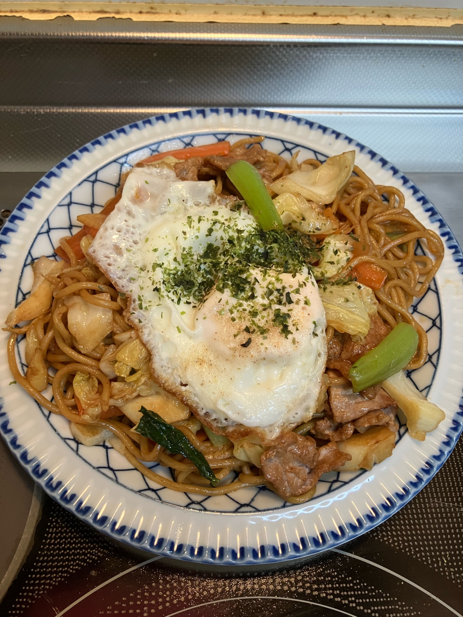 小松菜入り♪エッグ焼きそば^_^