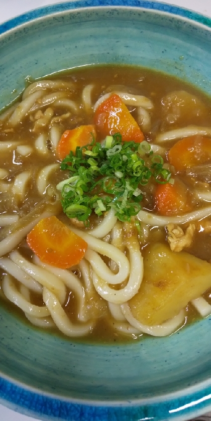 簡単！カレーの残りで和風カレーうどん