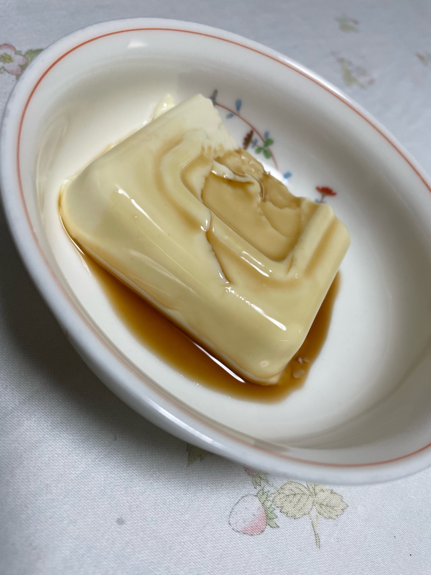 寒天の豆乳プリン風