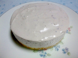 ブルーベリージャムの☆レアチーズケーキ