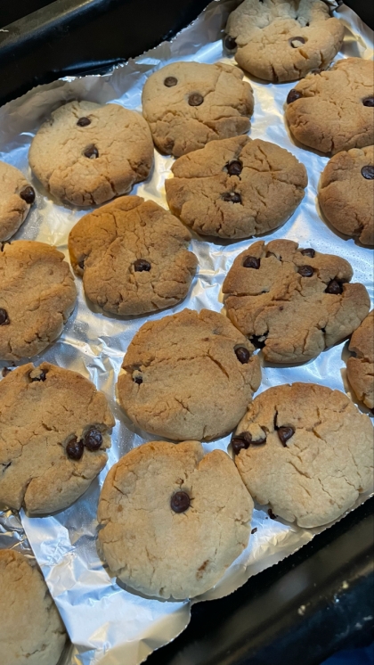 チョコチップ入りにして作りました。
簡単で、美味しく、また作りたいです(^^)