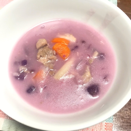 紫芋のクリームシチュー