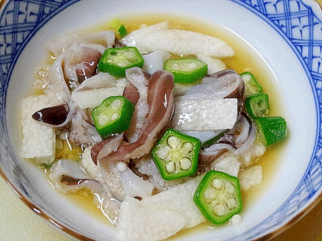 「とり貝と長芋酢の物」