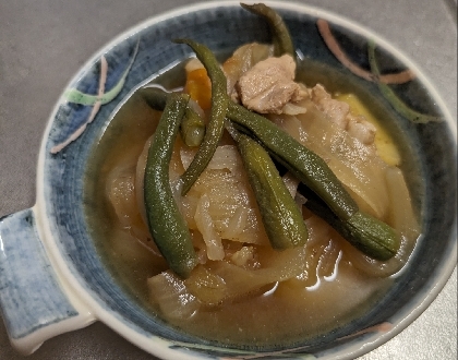 いんげん・たまねぎ・油揚げの煮物