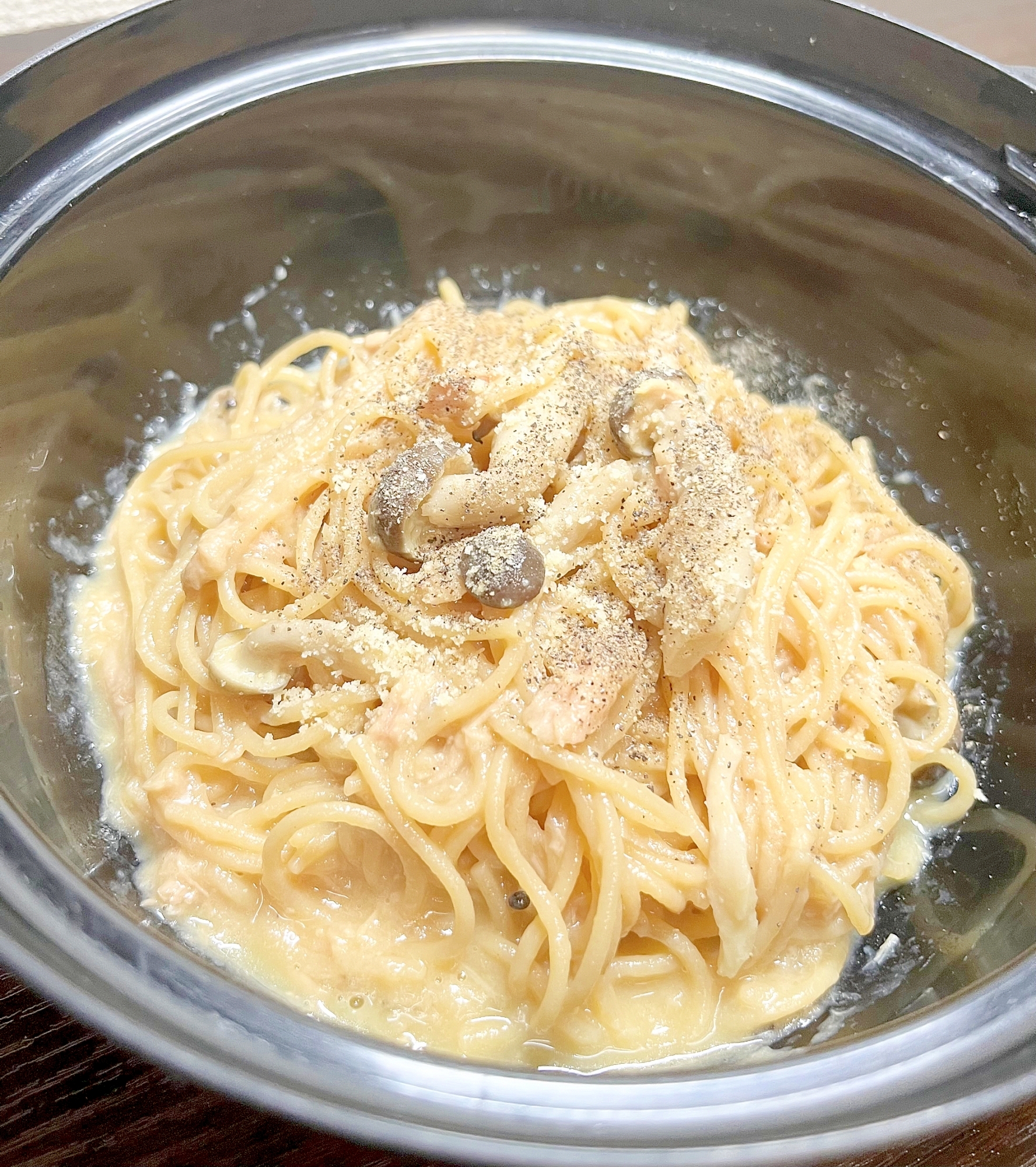 簡単レンジのみ⭐︎生クリーム不要のカルボナーラ