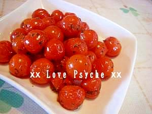 簡単もう一品♪ ミニトマトのバジル炒め