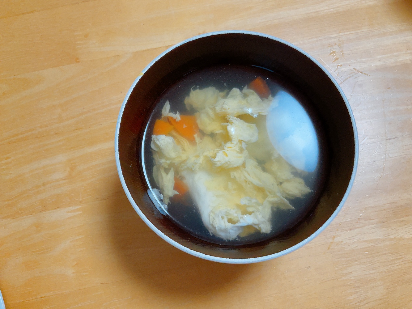 にんじんのかき卵スープ